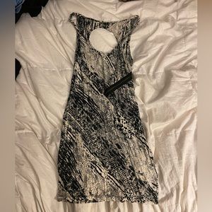 Guess animal print zipper mini dress